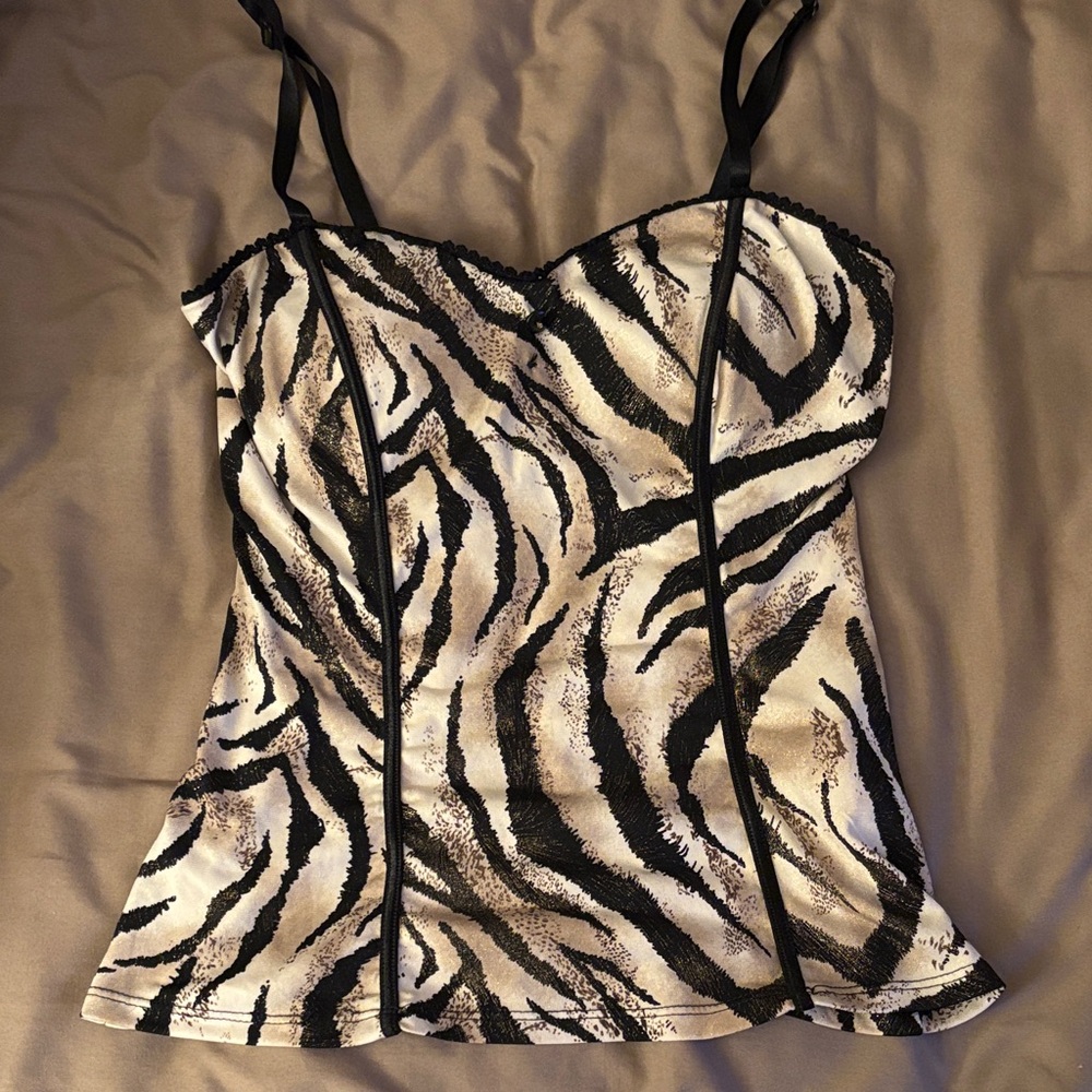 Mymichelle Printed Bustier Top
